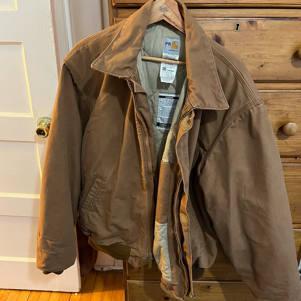 Carhartt- Flame-Resistant Duck Bomber Jacket - Quilt Lined Large